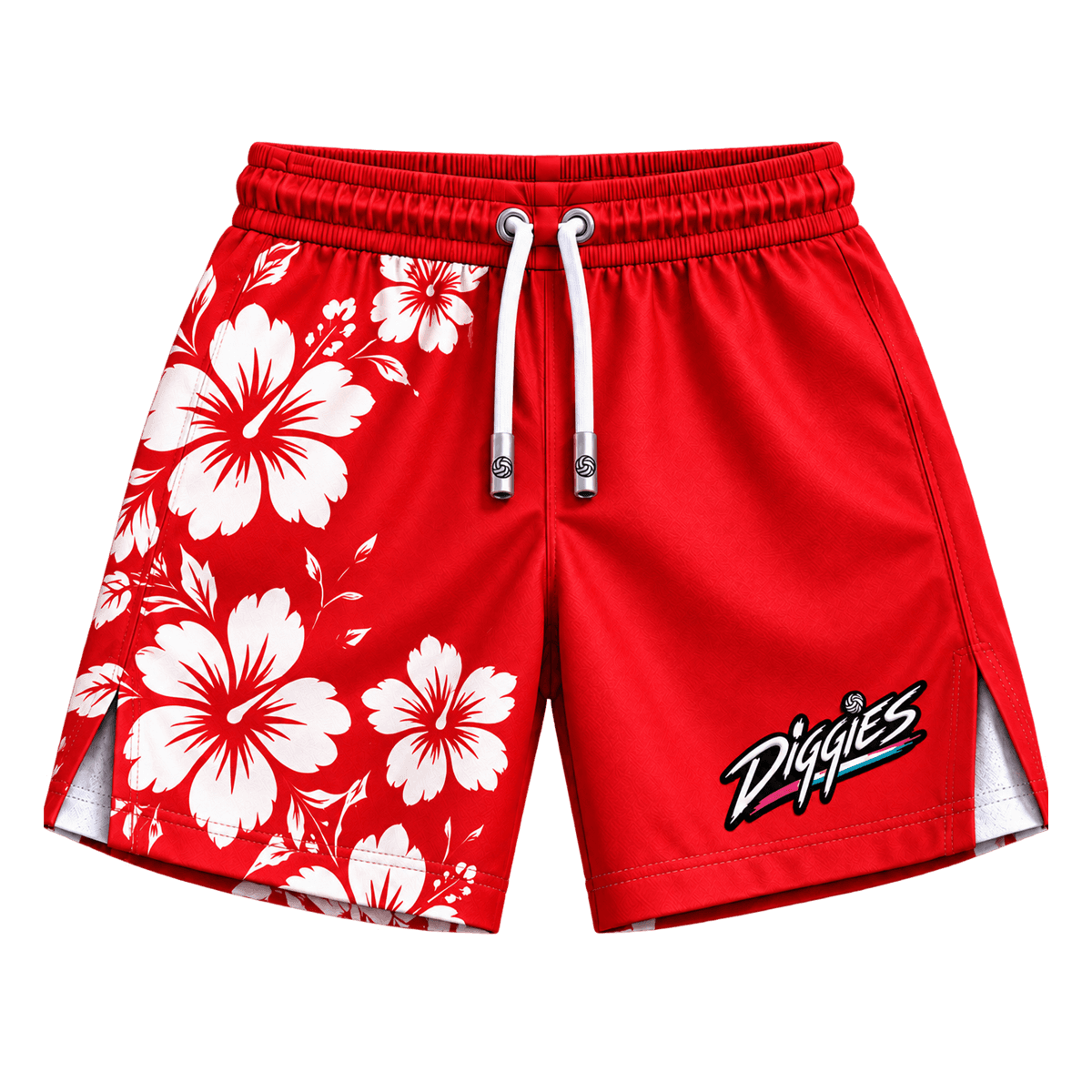 Miami Red shorts, front view